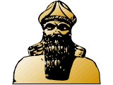 The god Nebo, worshipped by Babylonians